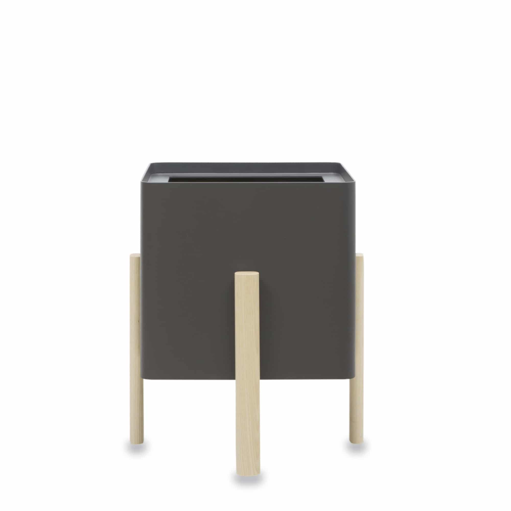 Fuse Square planter in lead grey