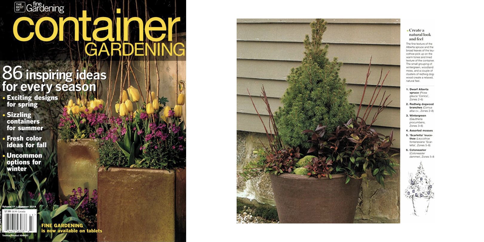 FINE GARDENING – MADISON 16” WEATHERES GREY-STONE AND MADISON 20” RUST.