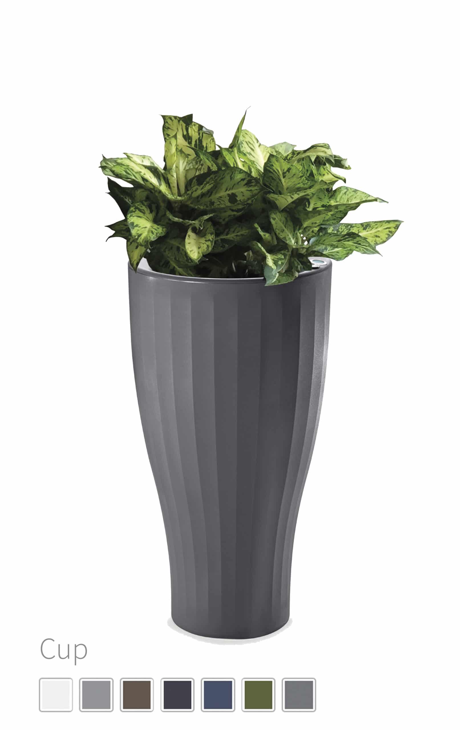 Grey Tall TruDop Planter